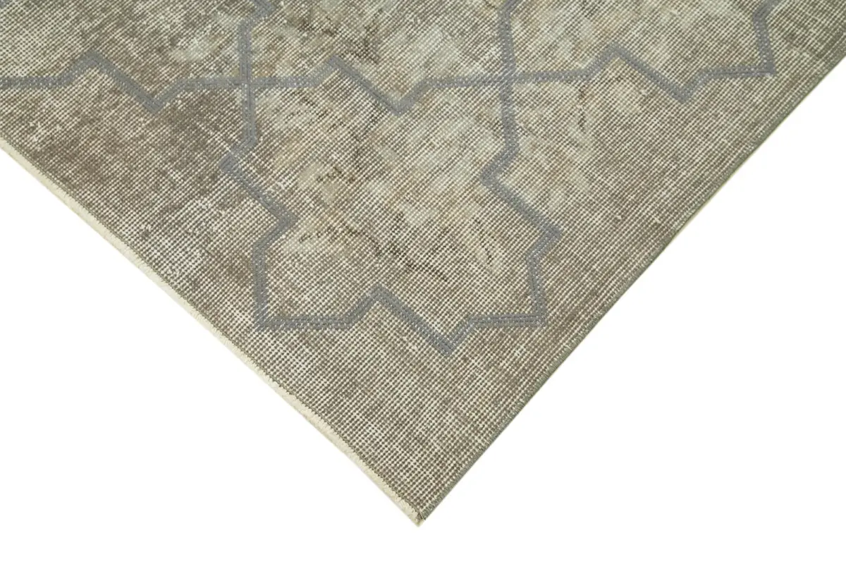 Modern Halı- Gri Pamuk Üzerine Yün El Dokuma Halı-093x187 - Görsel 4