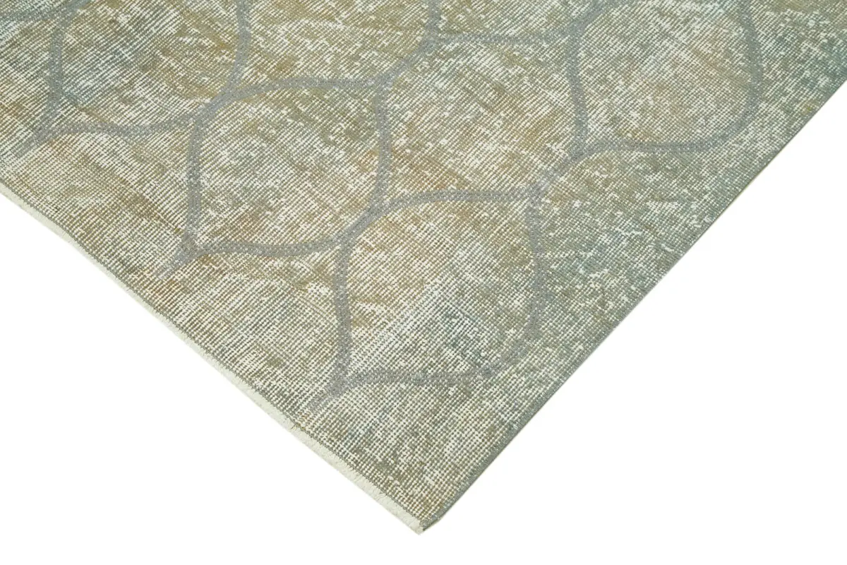 Modern Halı- Mavi Pamuk Üzerine Yün El Dokuma Halı-155x236 - Görsel 4