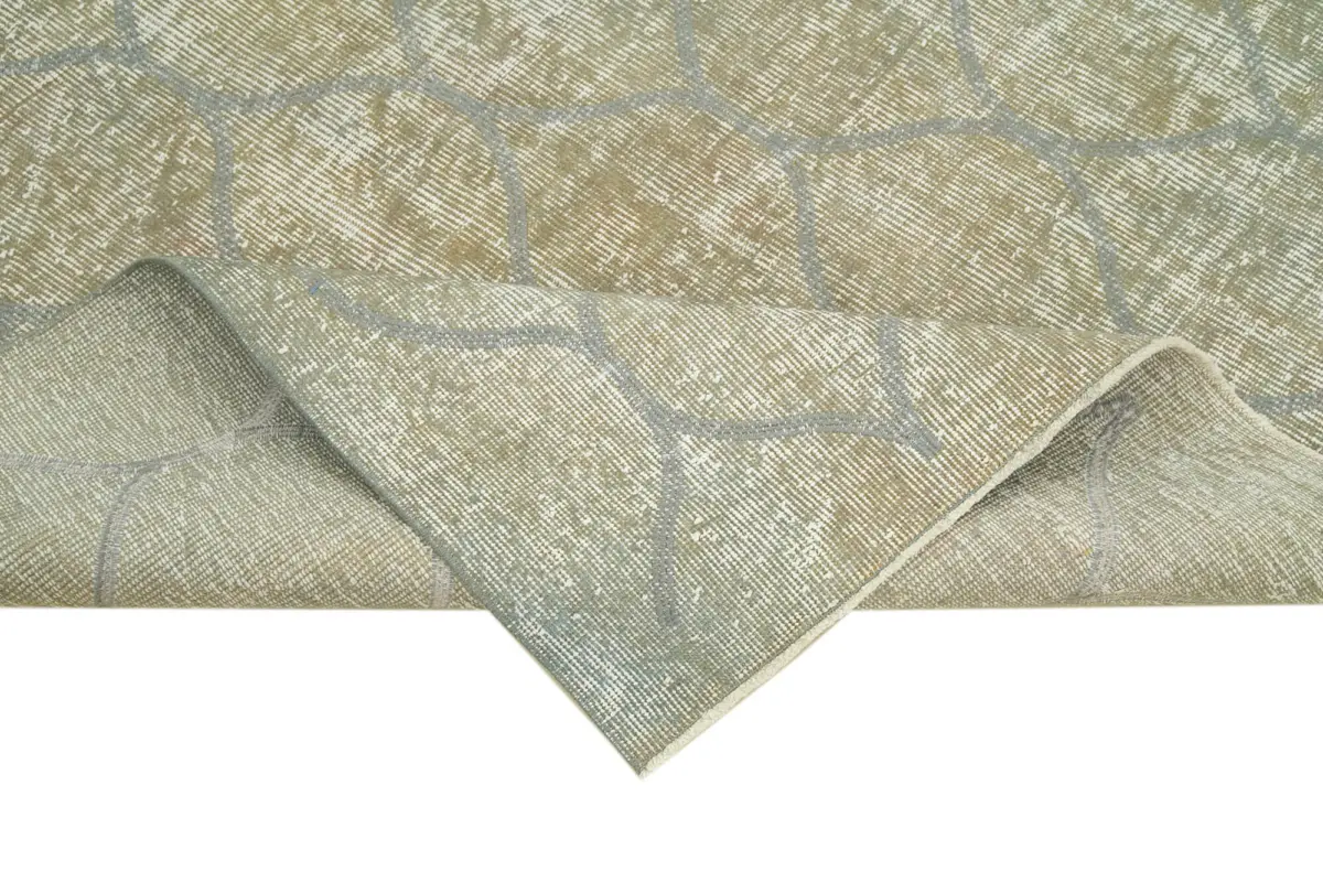 Modern Halı- Mavi Pamuk Üzerine Yün El Dokuma Halı-155x236 - Görsel 6