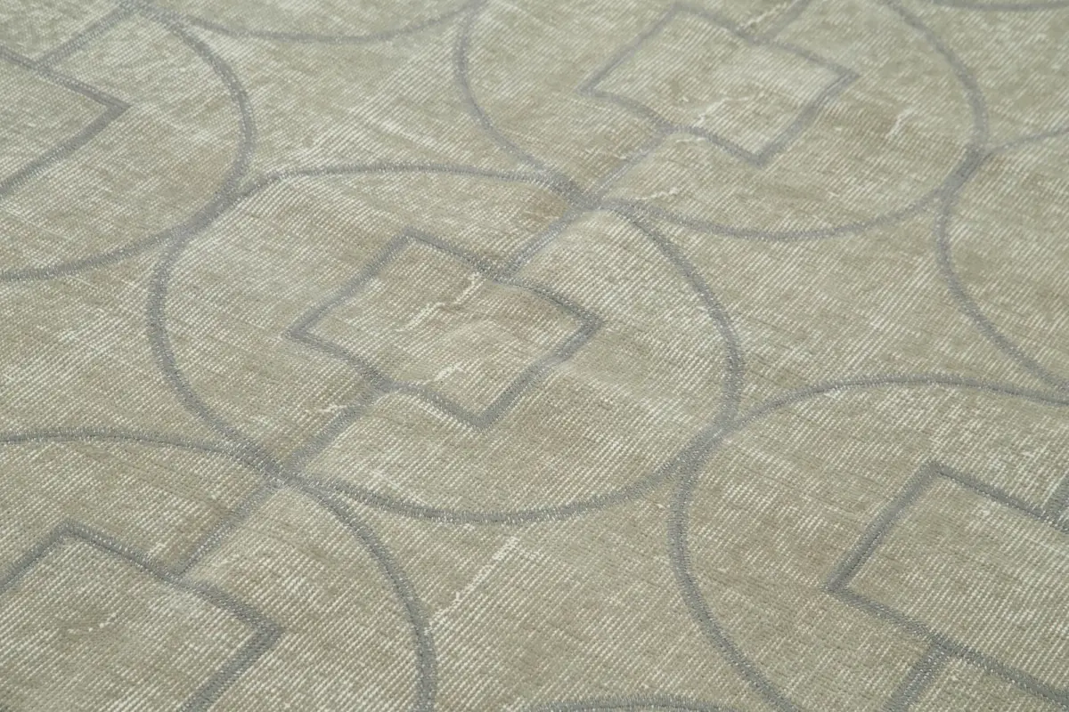 Modern Halı- Gri Pamuk Üzerine Yün El Dokuma Halı-143x216 - Görsel 5