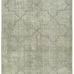 Modern Halı- Gri Pamuk Üzerine Yün El Dokuma Halı-112x186