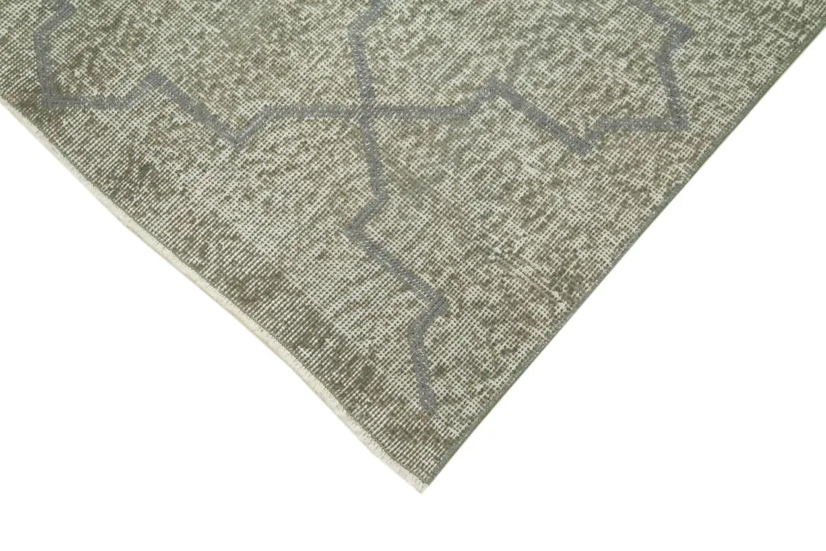 Modern Halı- Gri Pamuk Üzerine Yün El Dokuma Halı-112x186 - Görsel 4
