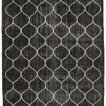 Modern Halı- Siyah Pamuk Üzerine Yün El Dokuma Halı-190x286