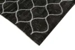 Modern Halı- Siyah Pamuk Üzerine Yün El Dokuma Halı-190x286 - Görsel 4