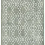 Modern Halı- Gri Pamuk Üzerine Yün El Dokuma Halı-148x248