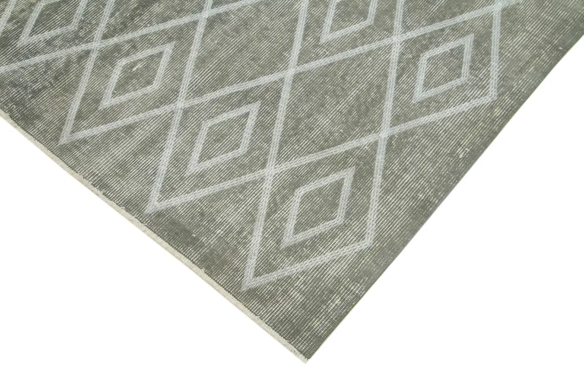 Modern Halı- Gri Pamuk Üzerine Yün El Dokuma Halı-148x248 - Görsel 4