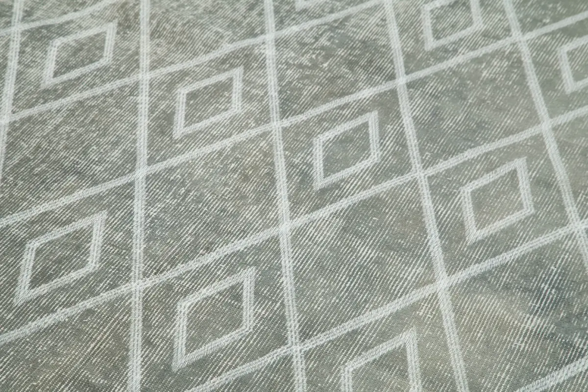 Modern Halı- Gri Pamuk Üzerine Yün El Dokuma Halı-148x248 - Görsel 5