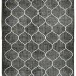 Modern Halı- Siyah Pamuk Üzerine Yün El Dokuma Halı-182x282