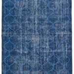 Modern Halı- Mavi Pamuk Üzerine Yün El Dokuma Halı-204x305