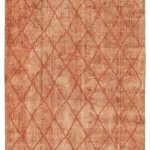 Modern Halı- Turuncu Pamuk Üzerine Yün El Dokuma Halı-160x264