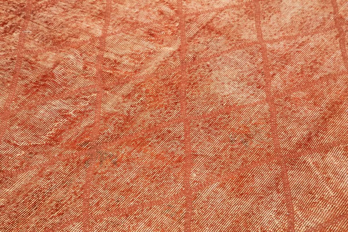 Modern Halı- Turuncu Pamuk Üzerine Yün El Dokuma Halı-160x264 - Görsel 5