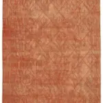 Modern Halı- Turuncu Pamuk Üzerine Yün El Dokuma Halı-205x299