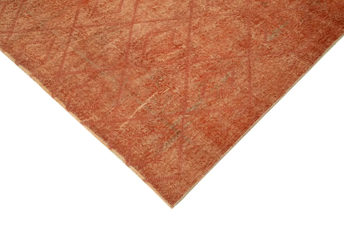 Modern Halı- Turuncu Pamuk Üzerine Yün El Dokuma Halı-205x299 - Görsel 4