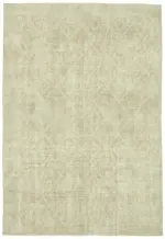 Modern Halı- Bej Pamuk Üzerine Yün El Dokuma Halı-195x292