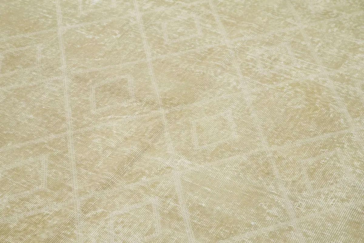 Modern Halı- Bej Pamuk Üzerine Yün El Dokuma Halı-195x292 - Görsel 5