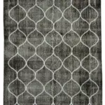 Modern Halı- Siyah Pamuk Üzerine Yün El Dokuma Halı-160x243