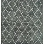 Modern Halı- Gri Pamuk Üzerine Yün El Dokuma Halı-168x263