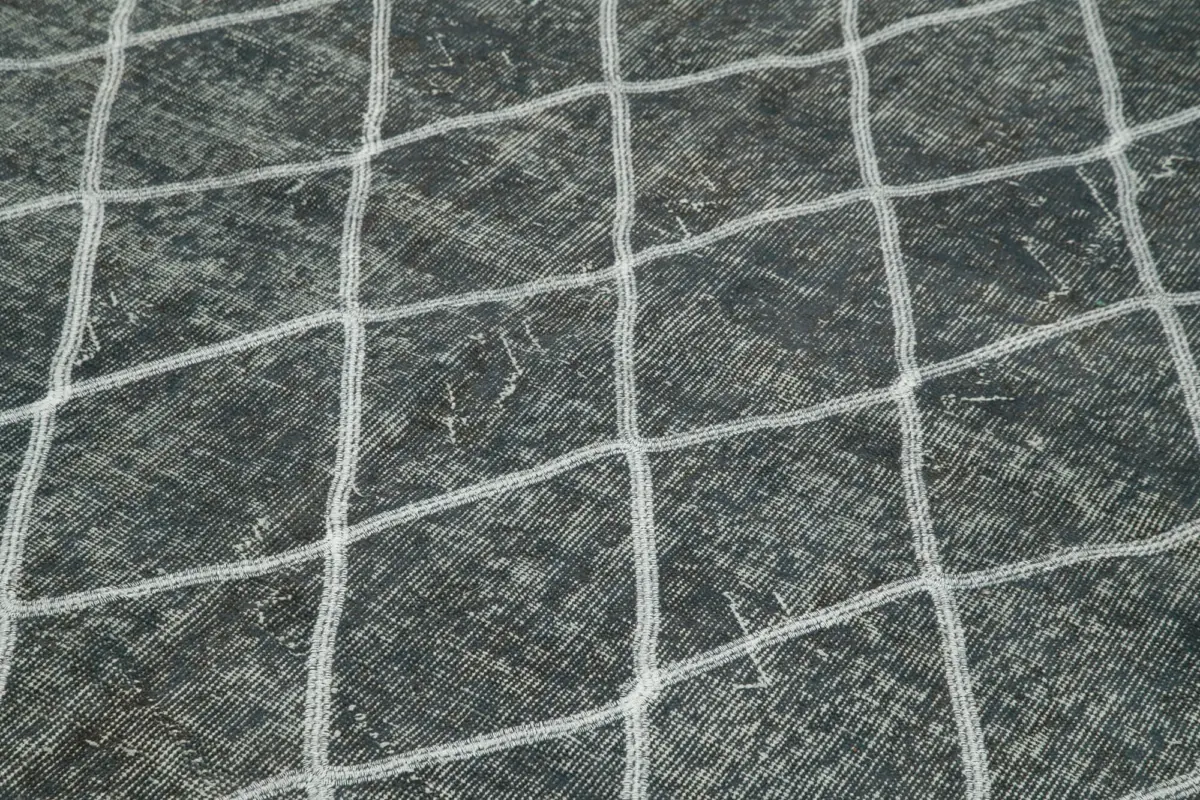 Modern Halı- Gri Pamuk Üzerine Yün El Dokuma Halı-168x263 - Görsel 5