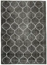 Modern Halı- Siyah Pamuk Üzerine Yün El Dokuma Halı-160x225