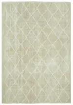 Modern Halı- Bej Pamuk Üzerine Yün El Dokuma Halı-190x273