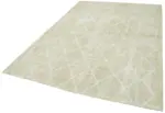 Modern Halı- Bej Pamuk Üzerine Yün El Dokuma Halı-190x273 - Görsel 3
