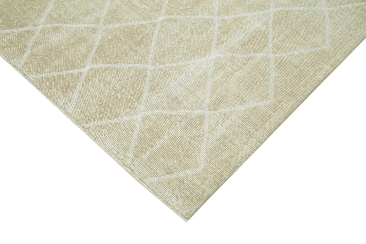 Modern Halı- Bej Pamuk Üzerine Yün El Dokuma Halı-190x273 - Görsel 4