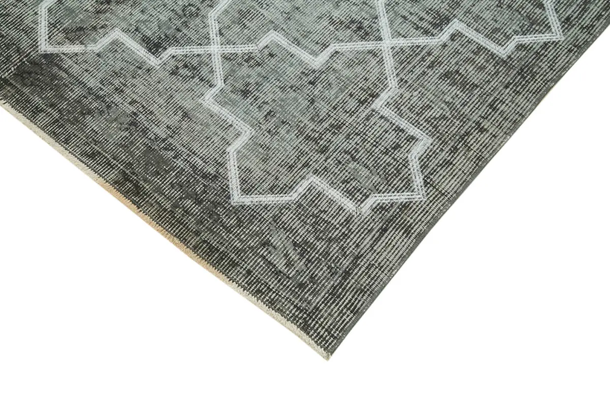 Modern Halı- Gri Pamuk Üzerine Yün El Dokuma Halı-145x260 - Görsel 4