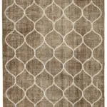 Modern Halı- Kahverengi Pamuk Üzerine Yün El Dokuma Halı-149x241