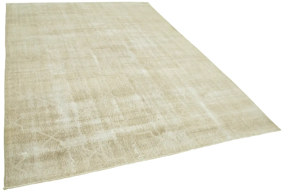 Modern Halı- Bej Pamuk Üzerine Yün El Dokuma Halı-210x310 - Görsel 2