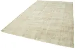 Modern Halı- Bej Pamuk Üzerine Yün El Dokuma Halı-210x310 - Görsel 3