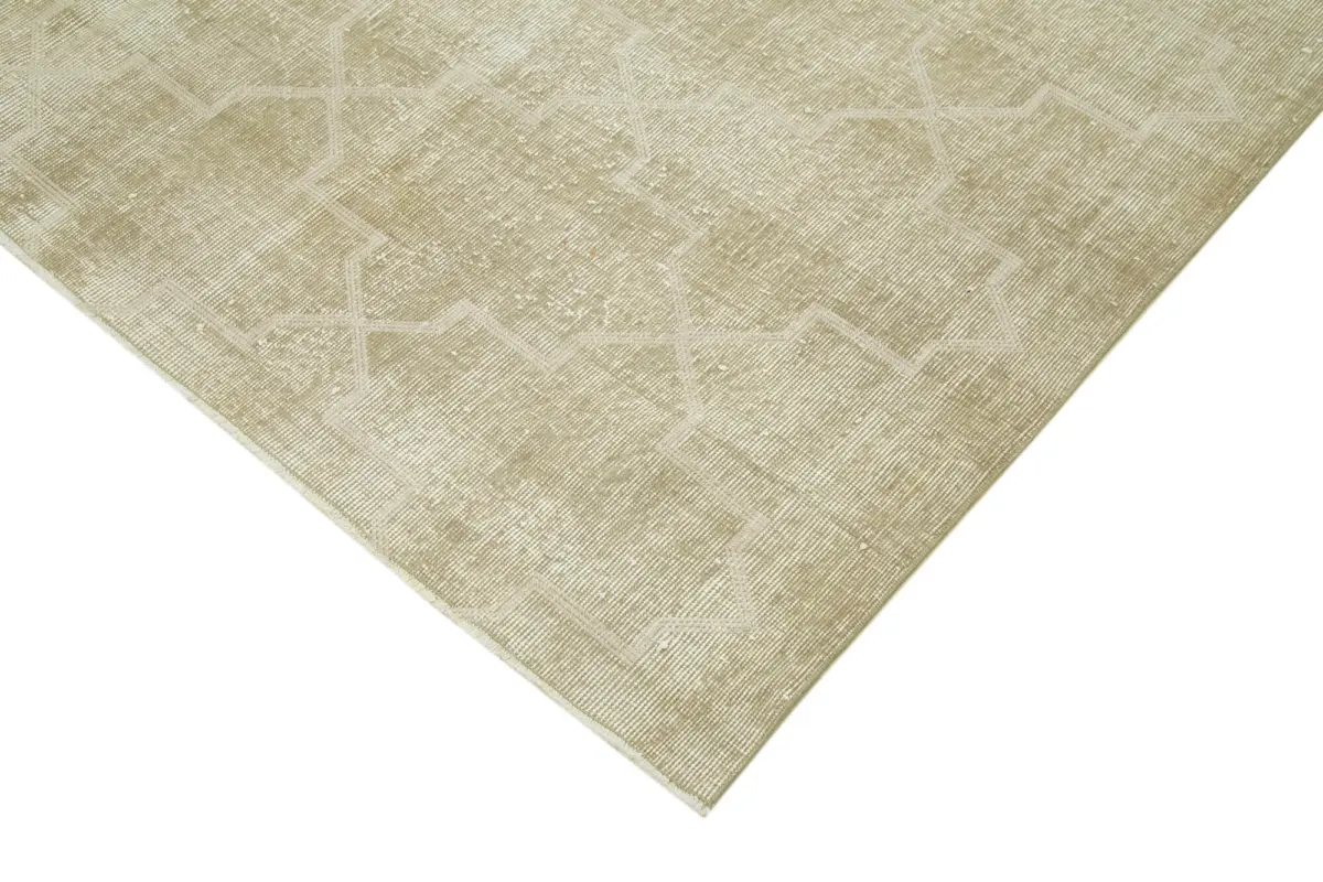 Modern Halı- Bej Pamuk Üzerine Yün El Dokuma Halı-210x310 - Görsel 4