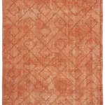 Modern Halı- Turuncu Pamuk Üzerine Yün El Dokuma Halı-186x268