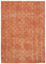 Modern Halı- Turuncu Pamuk Üzerine Yün El Dokuma Halı-186x268