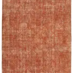 Modern Halı- Turuncu Pamuk Üzerine Yün El Dokuma Halı-204x305