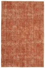 Modern Halı- Turuncu Pamuk Üzerine Yün El Dokuma Halı-204x305