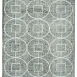 Modern Halı- Gri Pamuk Üzerine Yün El Dokuma Halı-152x247