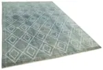 Modern Halı- Mavi Pamuk Üzerine Yün El Dokuma Halı-192x294 - Görsel 2