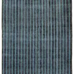 Modern Halı- Siyah Pamuk Üzerine Yün El Dokuma Halı-163x261