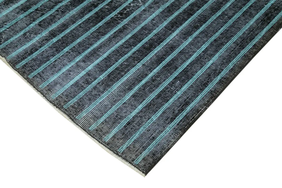 Modern Halı- Siyah Pamuk Üzerine Yün El Dokuma Halı-163x261 - Görsel 4