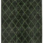 Modern Halı- Siyah Pamuk Üzerine Yün El Dokuma Halı-190x244