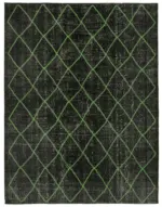 Modern Halı- Siyah Pamuk Üzerine Yün El Dokuma Halı-190x244