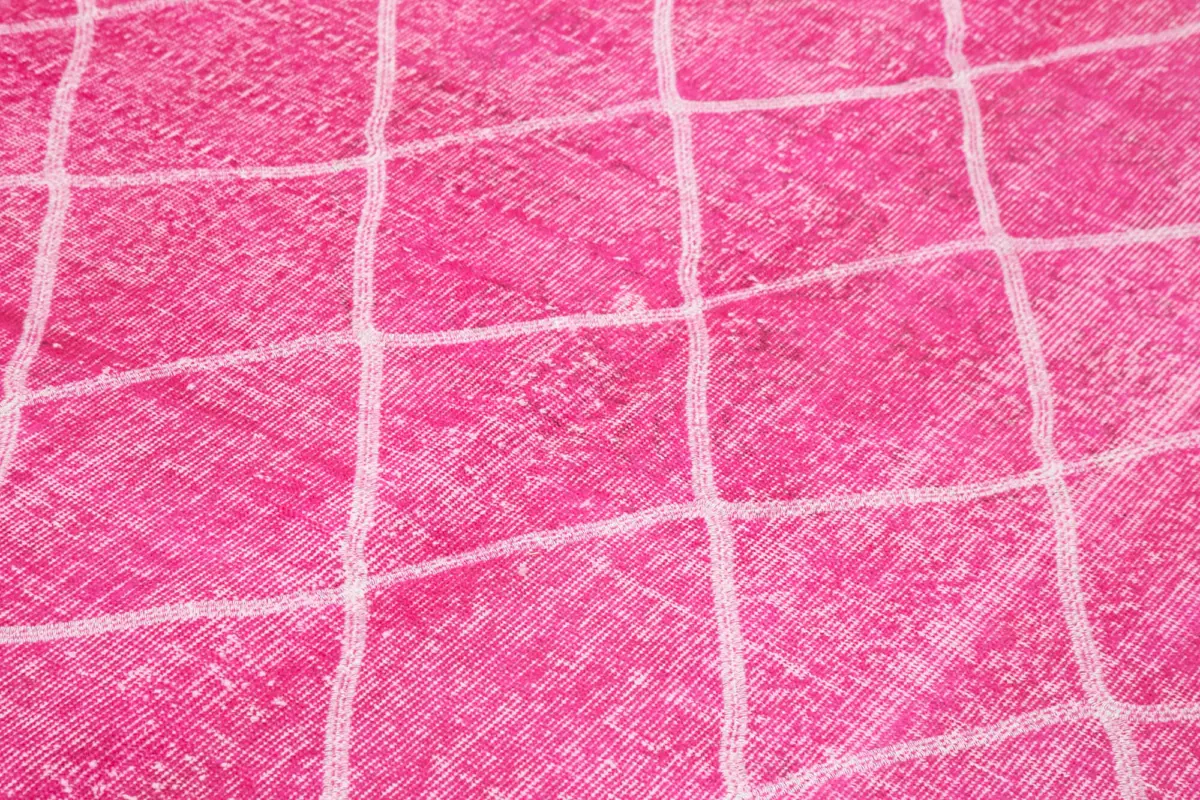 Modern Halı- Pembe Pamuk Üzerine Yün El Dokuma Halı-193x316 - Görsel 5