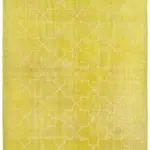 Modern Halı- Sarı Pamuk Üzerine Yün El Dokuma Halı-198x287