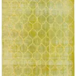 Modern Halı- Sarı Pamuk Üzerine Yün El Dokuma Halı-198x275