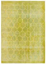 Modern Halı- Sarı Pamuk Üzerine Yün El Dokuma Halı-198x275