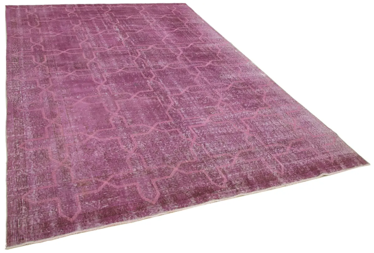 Modern Halı- Mor Pamuk Üzerine Yün El Dokuma Halı-208x313 - Görsel 2