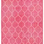 Modern Halı- Pembe Pamuk Üzerine Yün El Dokuma Halı-158x262