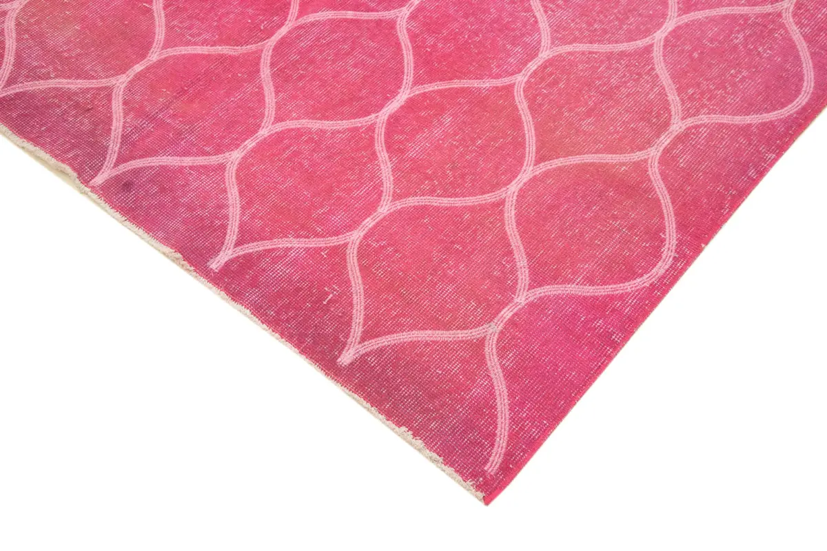 Modern Halı- Pembe Pamuk Üzerine Yün El Dokuma Halı-158x262 - Görsel 4