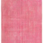 Modern Halı- Pembe Pamuk Üzerine Yün El Dokuma Halı-166x270