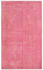 Modern Halı- Pembe Pamuk Üzerine Yün El Dokuma Halı-166x270